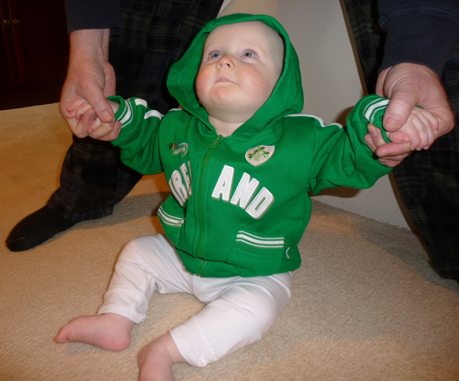 Our baby dressed for the North Texas Irish Festival