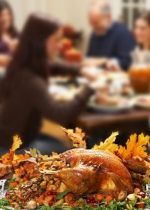 Loss of Family during the Holiday Season - Famly at Thanksgiving Table