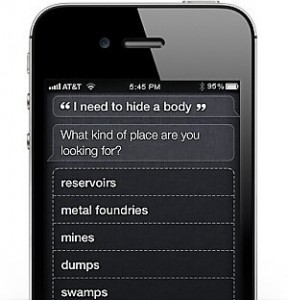 Siri iPhone 4S - Funny Responses - I need to hide a body