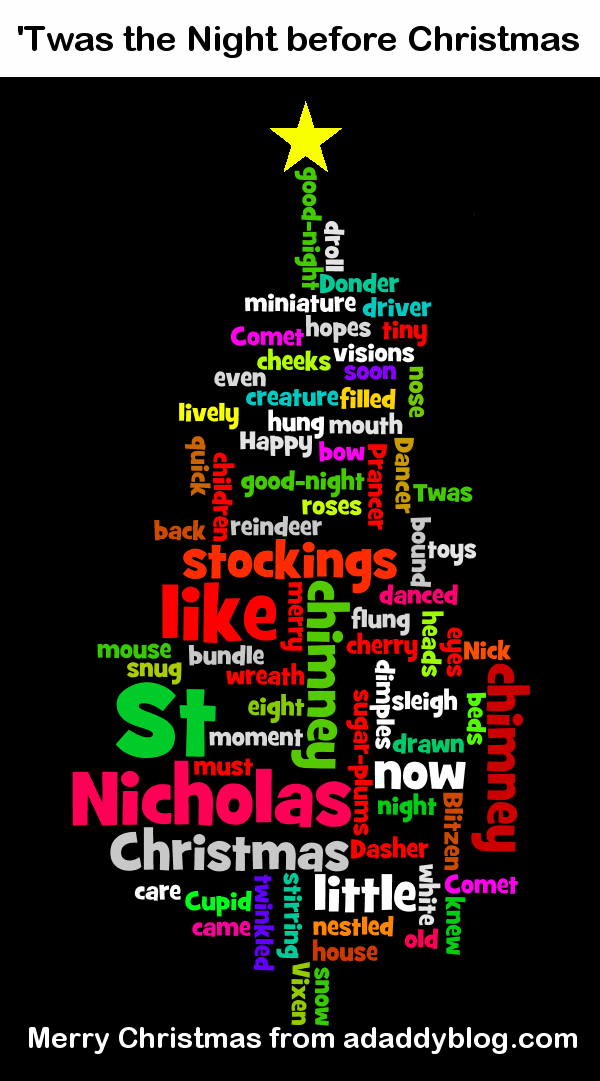 'Twas the Night Before Christmas - Wordle Word Art