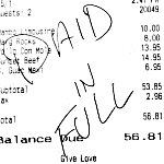 Our bill was paid in full as a random act of kindness