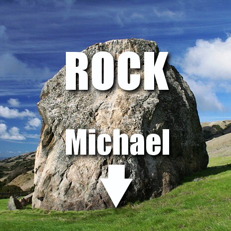 Photo of Michael under a rock!