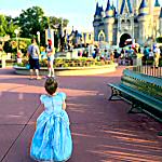 Our daughter on her way to the Cinderellas Royal Table Breakfast - adaddyblog.com