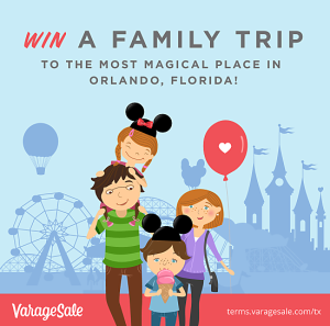 Win a free trip to Walt Disney World from VarageSale