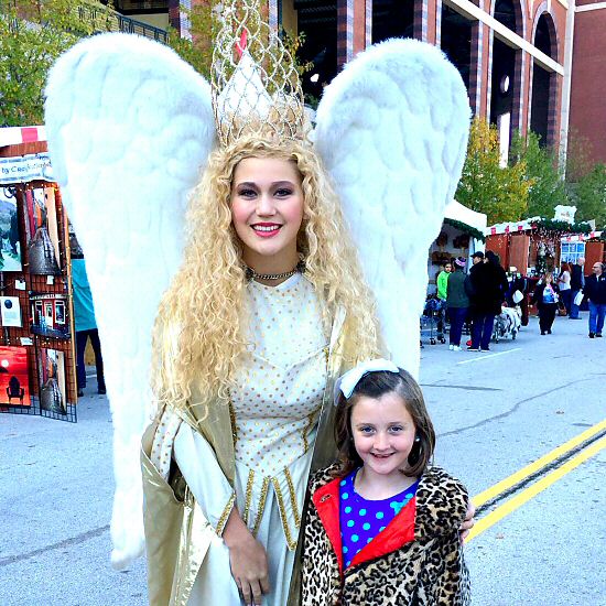 Our Daughter with the Angel at Texas Christkindl Market 2015