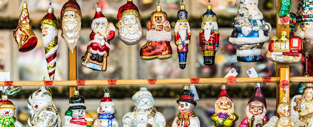 Ornaments for sale at Texas Christkindl Market in Arlington, Texas